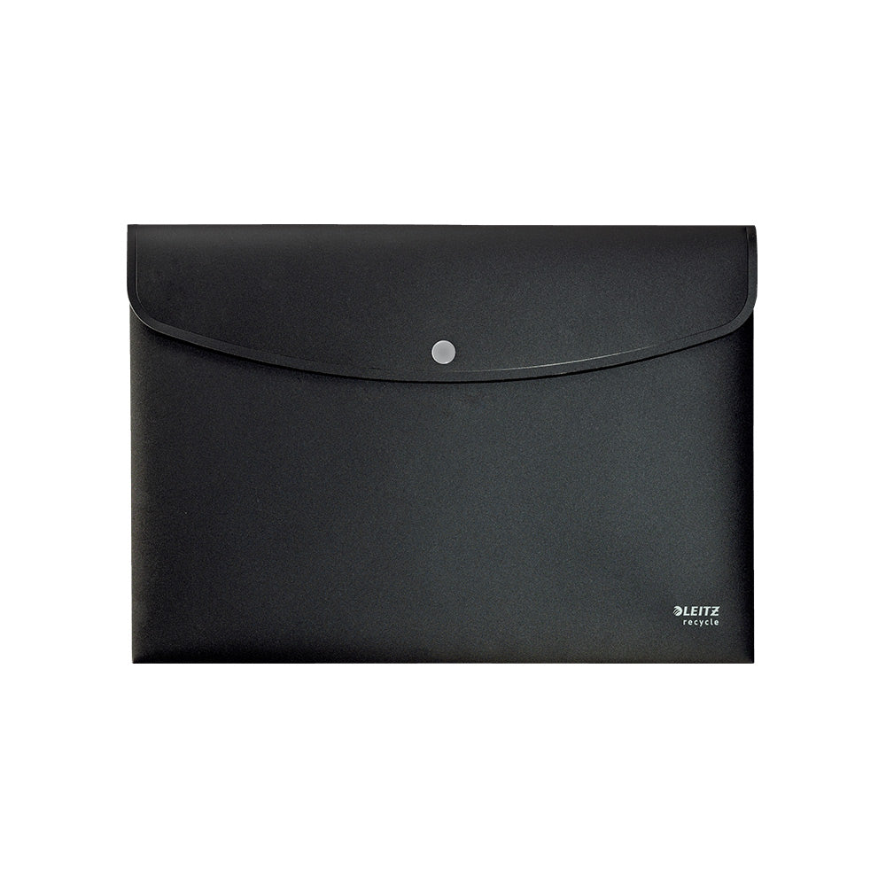 Bolsa 235x313mm A4 Envelope Fecho Botão Recycle Preto