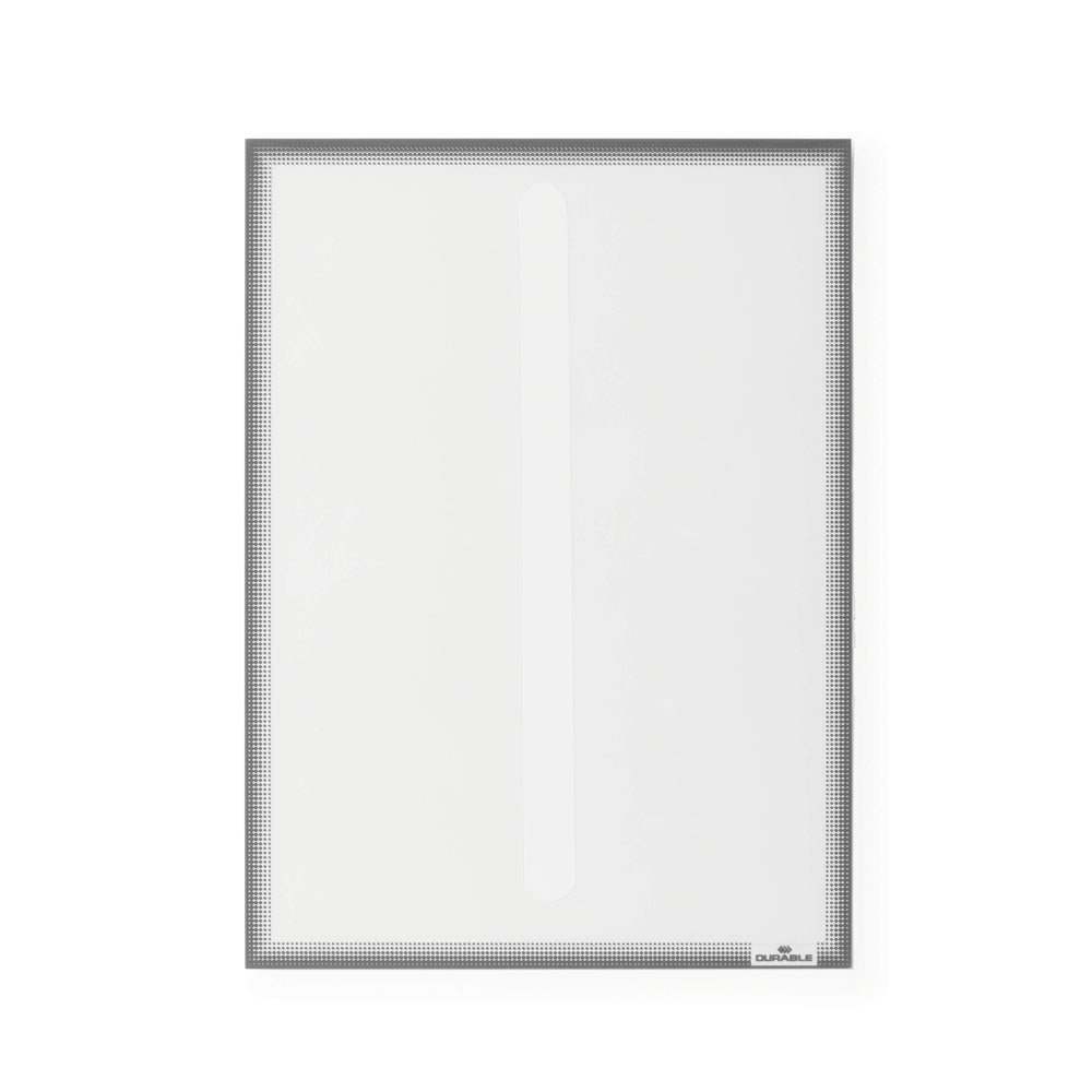 Moldura Adesiva Estática A4 Durable Cinza 5un