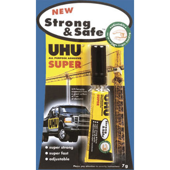 Cola Rápida 7g UHU Strong Safe Blister 1un