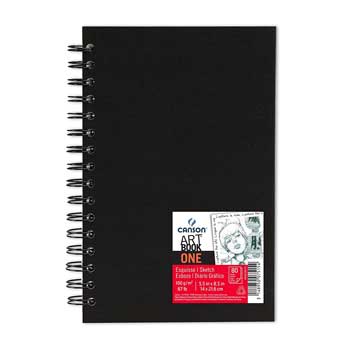 Bloco Espiral Gráfico Canson Sketch One Fino A5 100g 80Fls