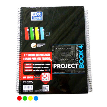 Caderno Espiral A4 Pautado Oxford Sortido 90g 120Fls 5un