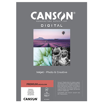 Papel 255gr A3 Foto Canson Premium Highgloss 20 Folhas