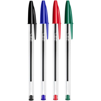 Esferográfica 4 Cores 1mm Ball Point BIC Cristal 4un