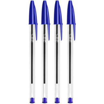 Esferográfica BIC Cristal Ball Point Azul 1mm 4un