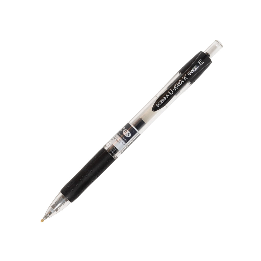 Esferográfica Gel Dong-A U-Knock M Retrátil Preto 0,5mm 1un