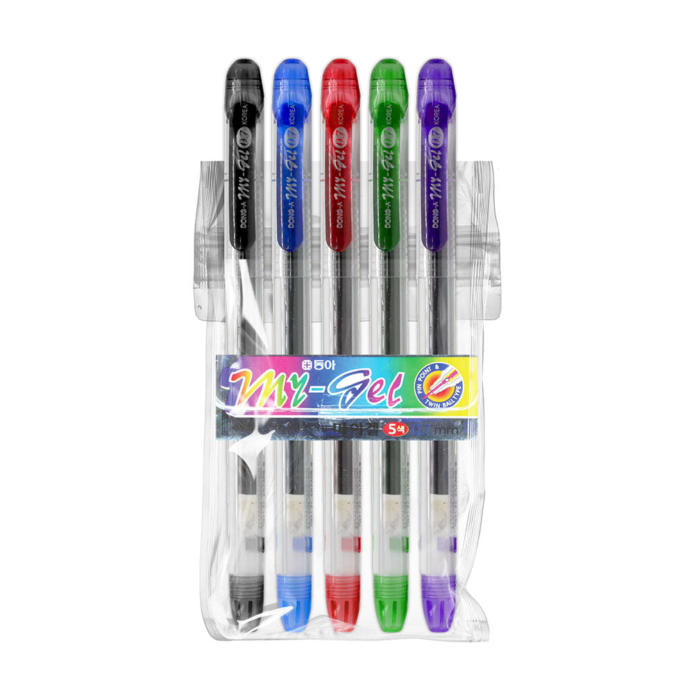Esferográfica Gel Dong-A My-Gel 5 Cores 0,7mm 5un