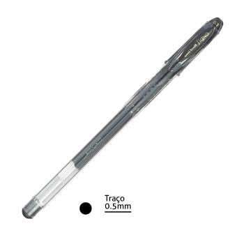 Esferográfica Gel Uni Signo UM120 Preto 0,5mm 1un