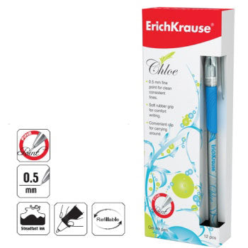Esferográfica Gel EK Chloe Azul 0,5mm 12un