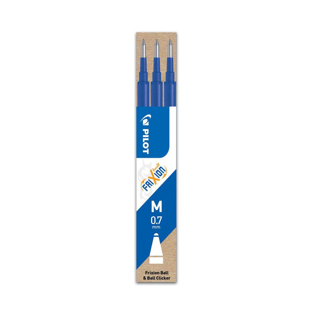 Recarga Gel Pilot Frixion Ball Clicker Azul 0,7mm 3un