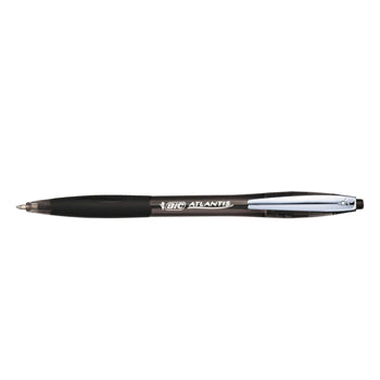 Esferográfica Atlantis Soft BallPoint Retrátil Preto 1mm 1un