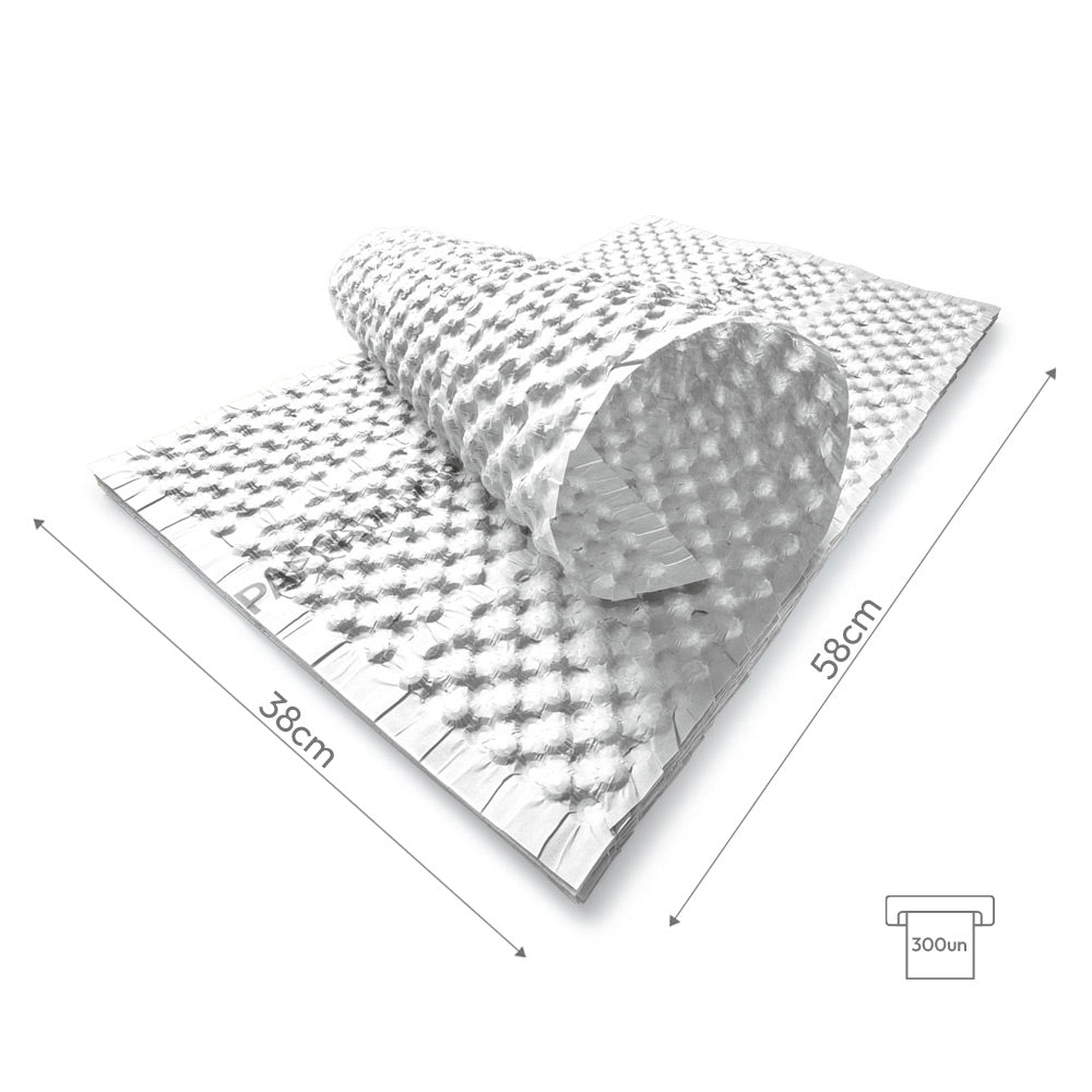 Papel Bolhas 58x38cm 70g Branco 300un