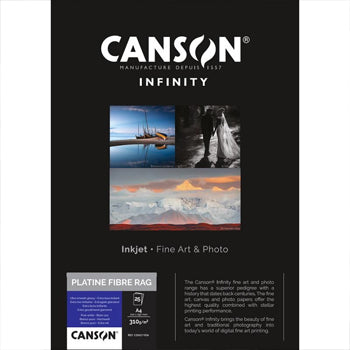 Papel A4 310g Canson Infinity Platine Fibre Rag 100% 10Fls