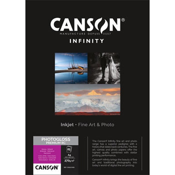 Papel A4 270g Canson Infinity Photo Gloss Premium RC 25Fls