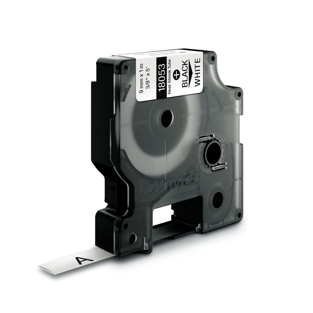 Fita Tubo Termo Retrátil 9mmx1,5m Preto/Branco Rhino