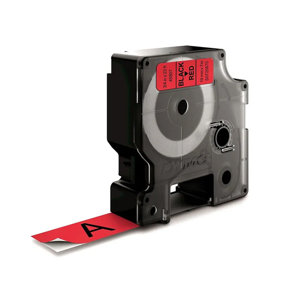 Fita 19mmx7m Preto/Vermelho Poliéster 45807