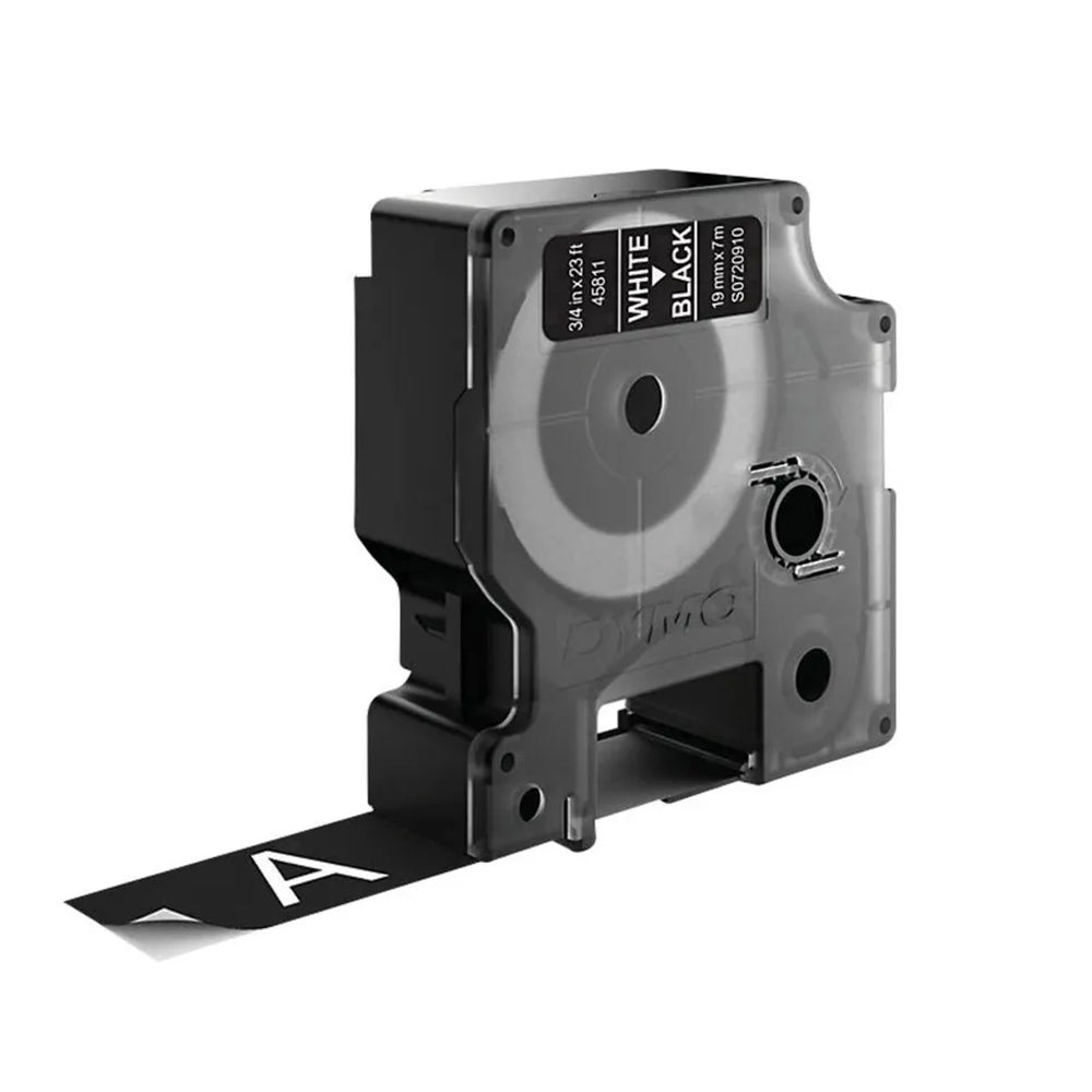 Fita 19mmx7m Branco/Preto Poliéster 45811