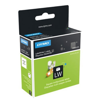 Etiquetas 25mmx25mm Quadrada Removível Dymo 1 Rolo