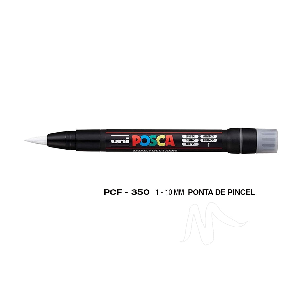 Marcador Uniball Posca PCF-350 1-10mm Branco (1) 1un