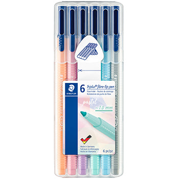 Marcador Feltro 06un Staedtler Triplus 323 Estojo Box Paste