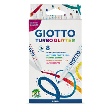 Marcador Feltro 08un Giotto Turbo Glitter