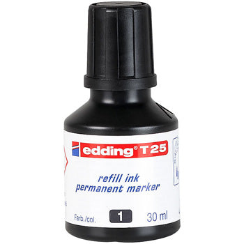 Recarga Marcadores Permanentes Edding T-25 30ml Preto