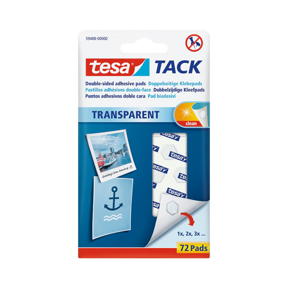 Pastilhas Bi-Adesivas TACK Tesa Transparentes 72un