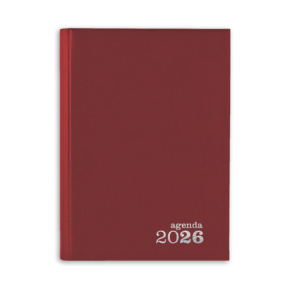 Agenda Diária 2026 Basic 140x200mm Vermelho