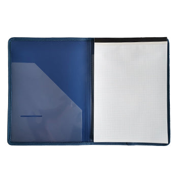 Capa A4 com Bloco de Notas e Bolsa Interior Azul