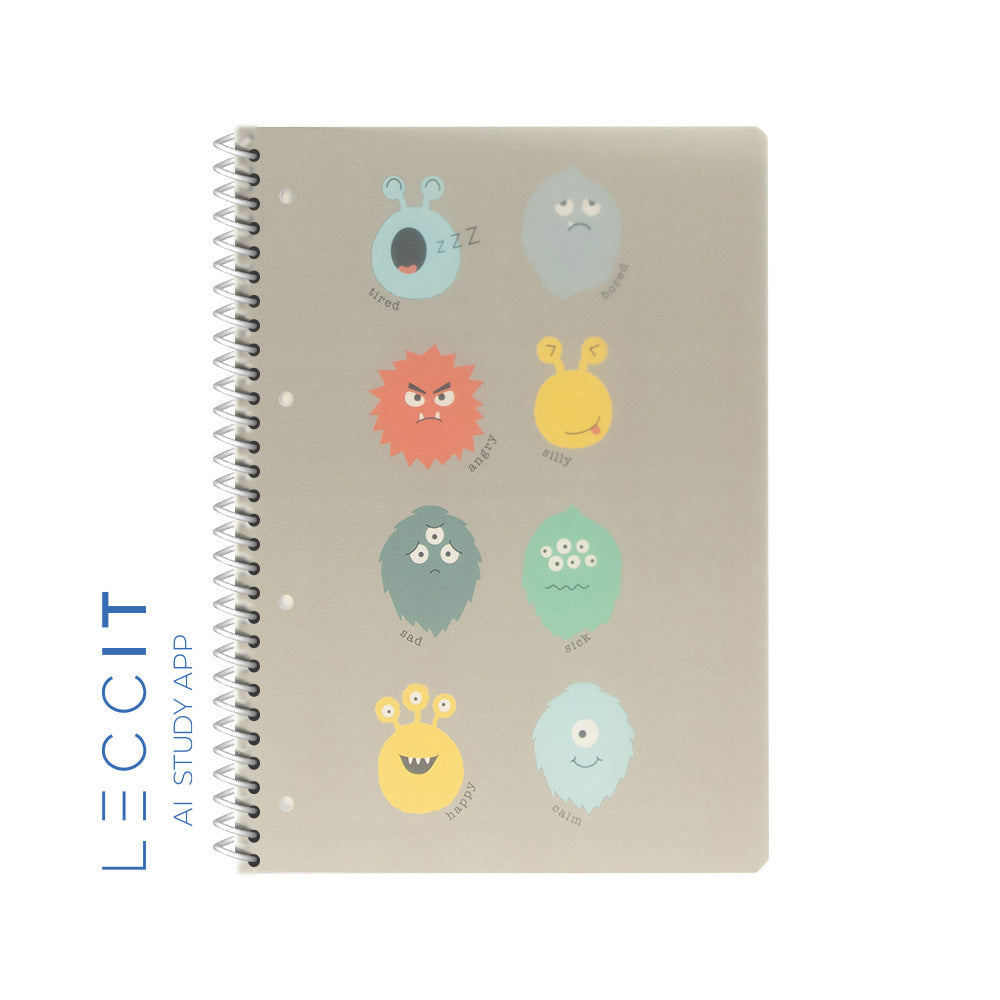Caderno Espiral A4 Pautado PP PLAY ME Monster 80Fls 1un