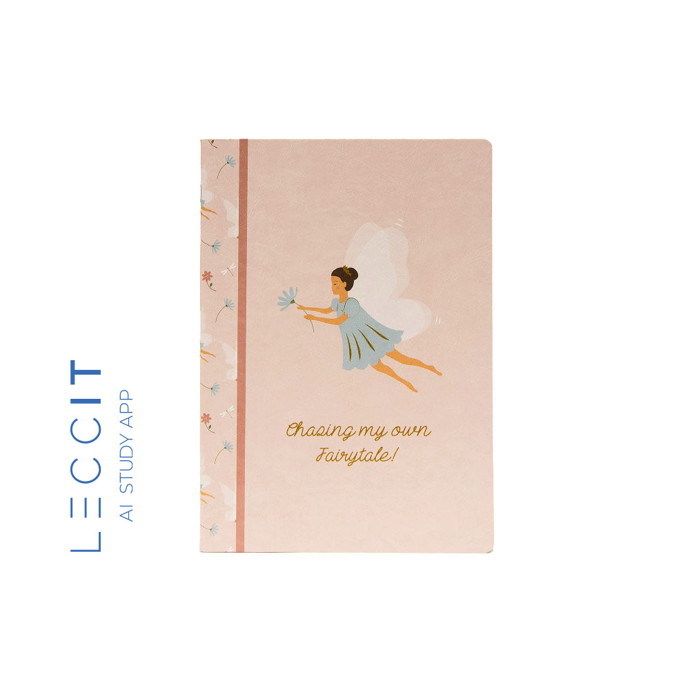 Caderno Agrafado A5 Pautado FAIRIES Rose 48Fls 1un