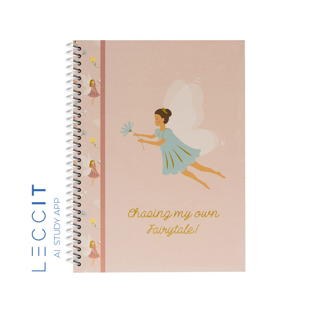 Caderno Espiral A4 Quadriculado FAIRIES Rose 80Fls 1un