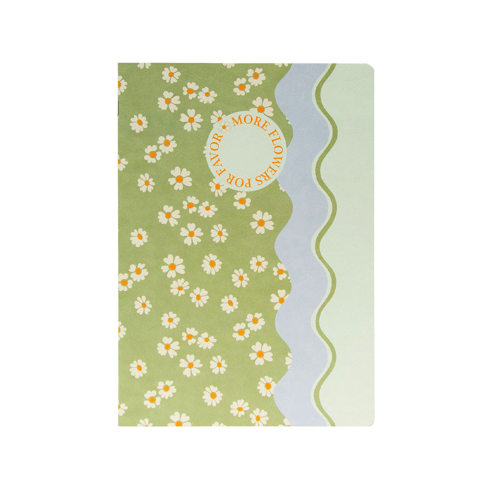Caderno Agrafado A4 Quadriculado FLOWERS Waves 48Fls 1un