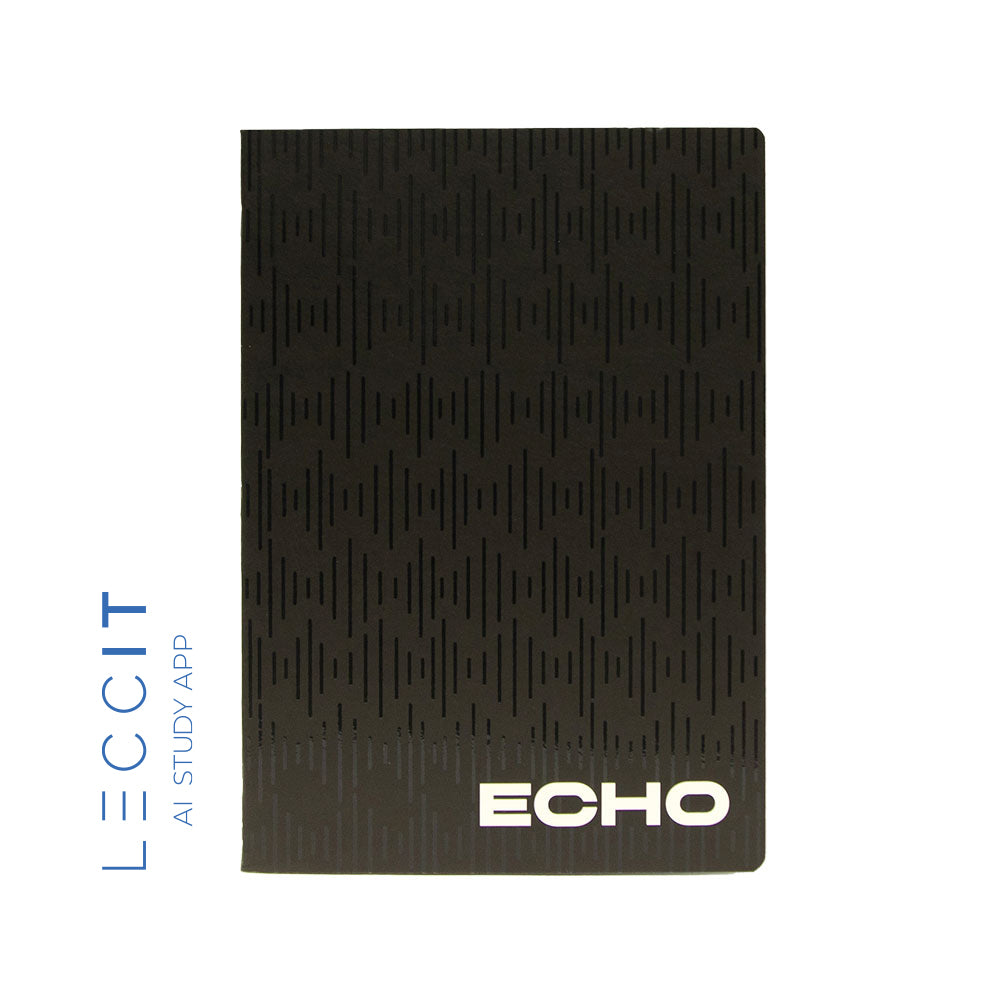 Caderno Agrafado A4 Quadriculado ECHO Preto 48Fls 1un