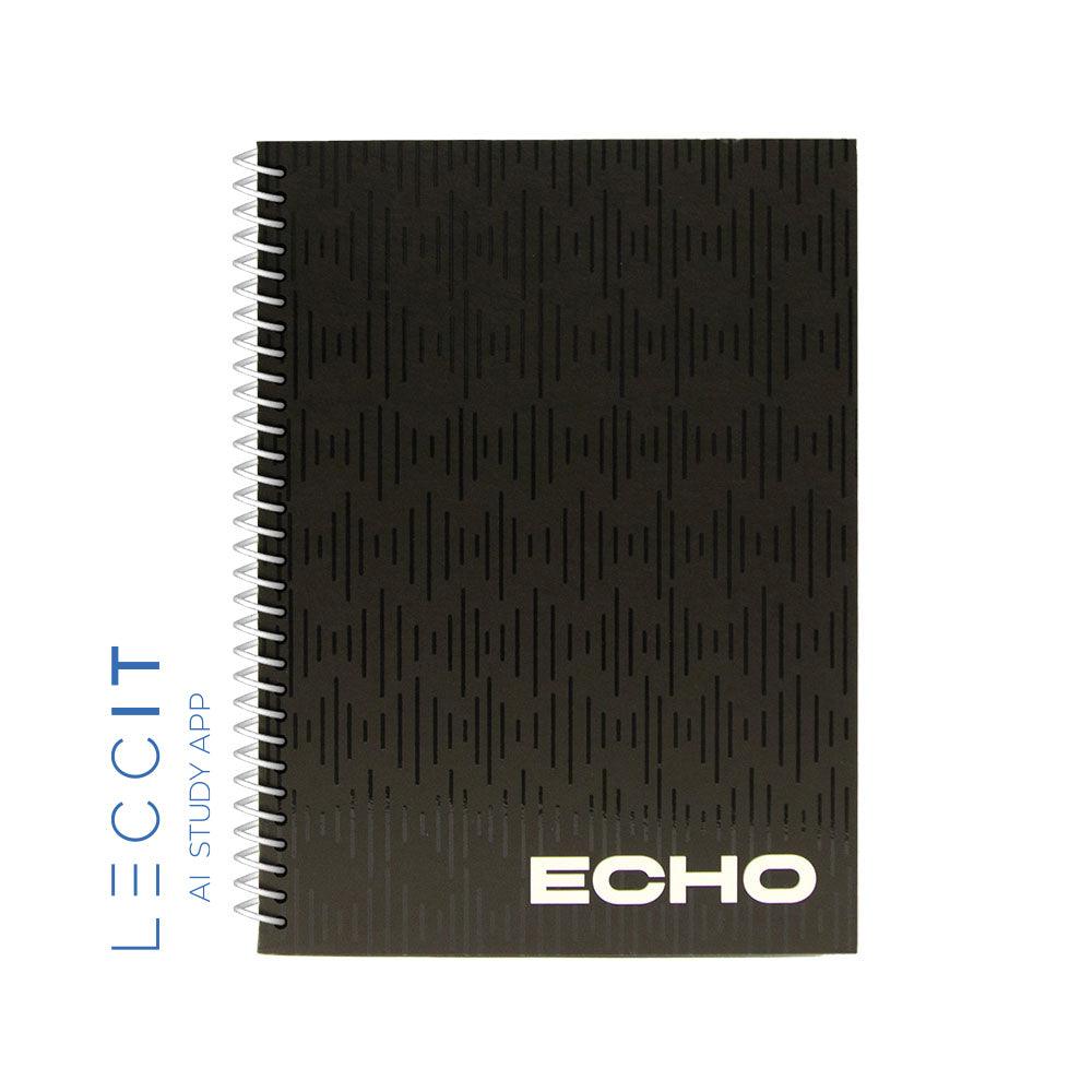 Caderno Espiral A4 Pautado ECHO Preto 80Fls 1un