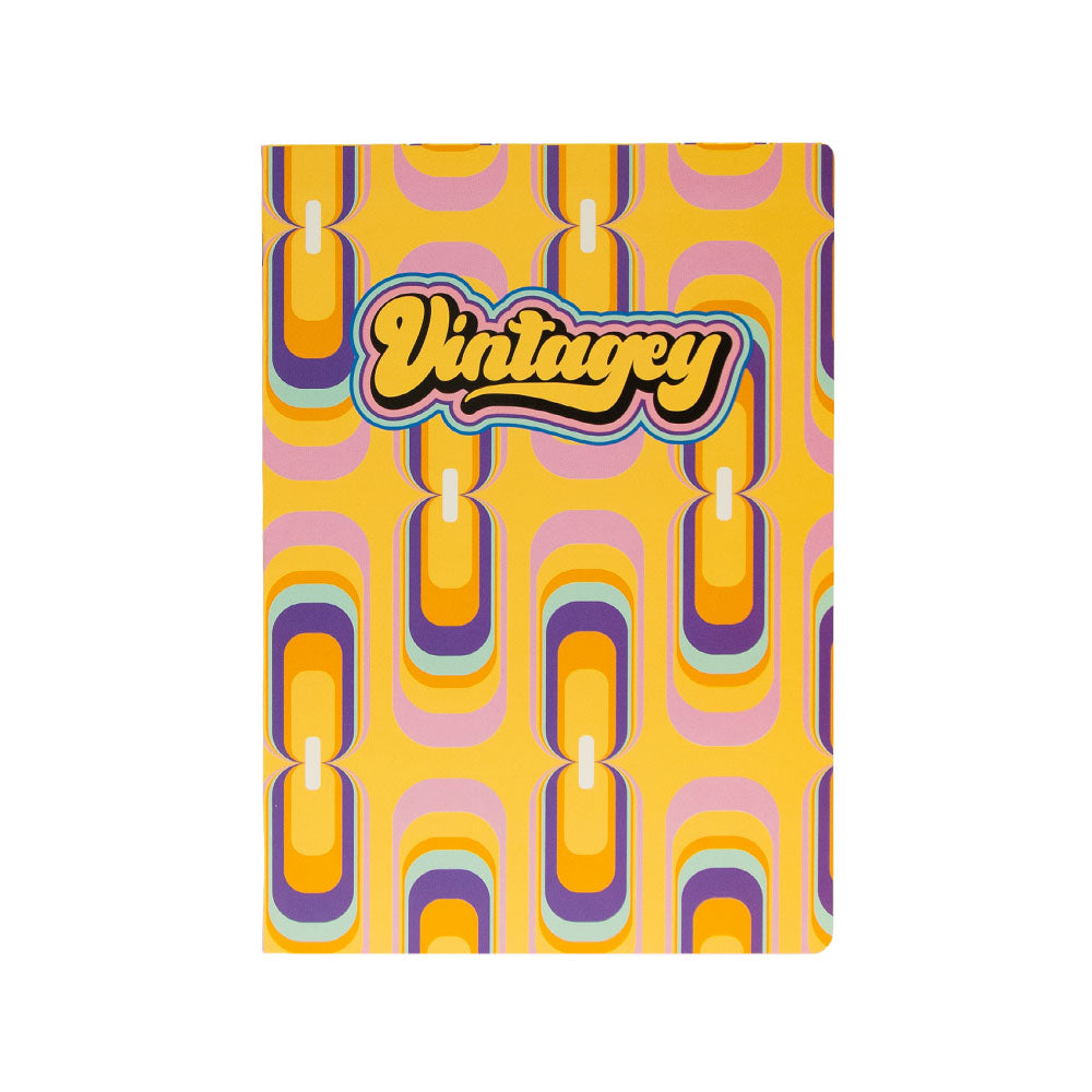 Caderno Agrafado A4 Quadriculado VINTAGEY Retro 48Fls 1un