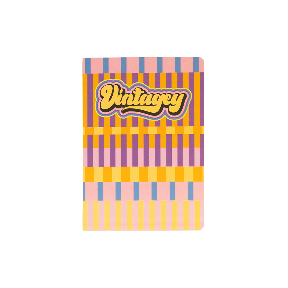 Caderno Agrafado A5 Quadriculado VINTAGEY Stripes 48Fls 1un