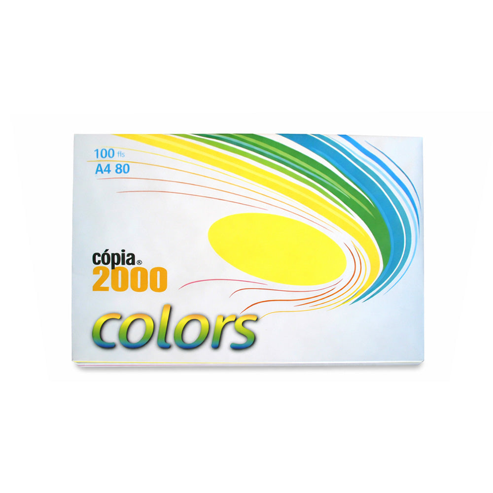 Papel Fotocopia 4 Cores Fluorescentes A4 080gr 4x25=100Fls