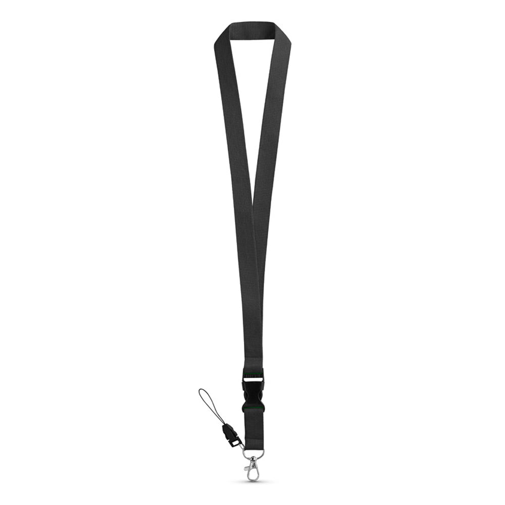 Fita Multiusos Pescoço com Fivela Preto 2x53cm