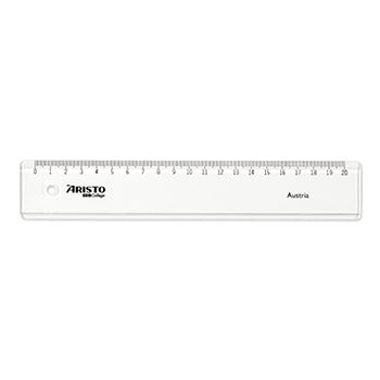 Régua Plástico Cristal 20cm Aristo Geocollege AR23022