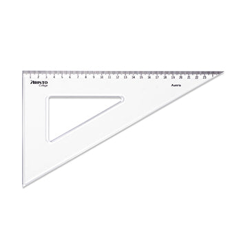 Esquadro 60G-25cm Plástico Cristal Aristo Geocollege AR23625