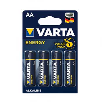 Pilhas AA LR6 Alcalinas 1.5V 2600mAh Varta Energy 4un