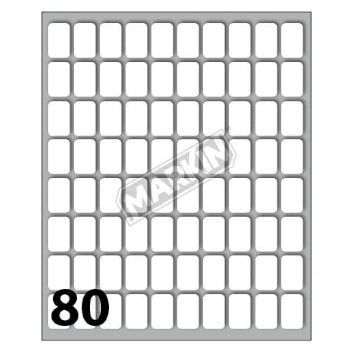 Etiquetas 016x010mm 10Fls Cod 12 Markin 800un