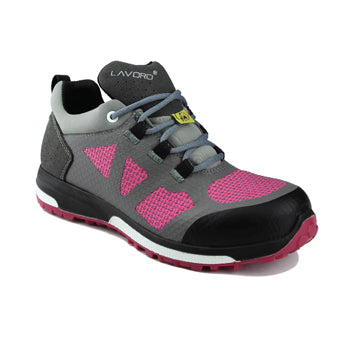 Sapatos Segurança Tam 38 Baixo S3 HRO SRC Leia Cinza/Rosa