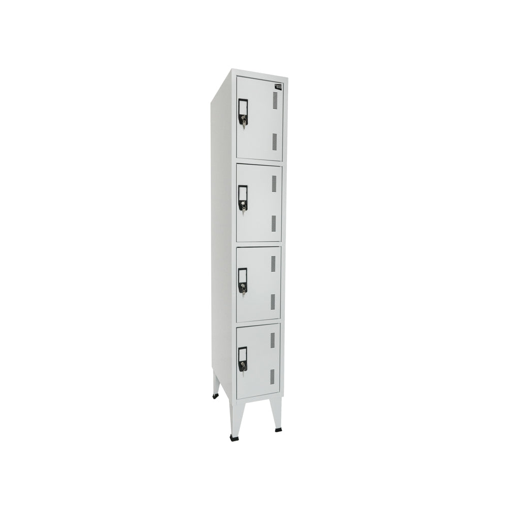Cacifos Metálicos Simples 4 Cacifos 300x500x1900mm Cinza