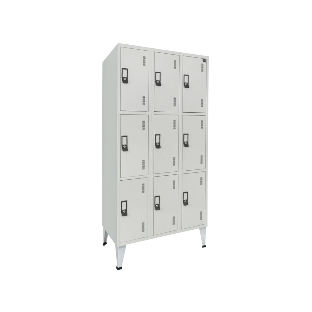 Cacifos Metálicos Triplo 9 Cacifos 900x500x1900mm Cinza