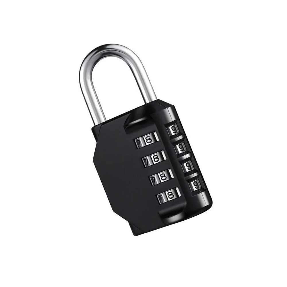 Cadeado 30mm Preto IP68 Reajustável com Código 4 Dígitos