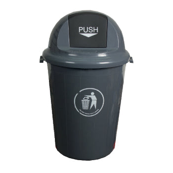 Contentor 80L Plástico Tampa Basculante Cinzento