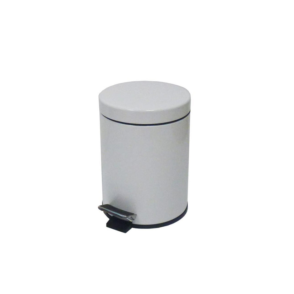 Contentor 03L Inox Revestido Branco com Pedal