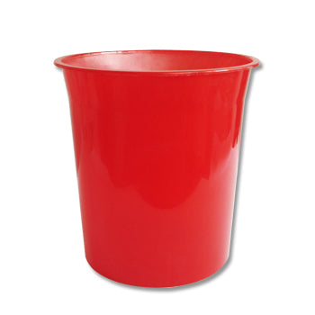 Papeleira 18L Plástico Vermelho Transparente
