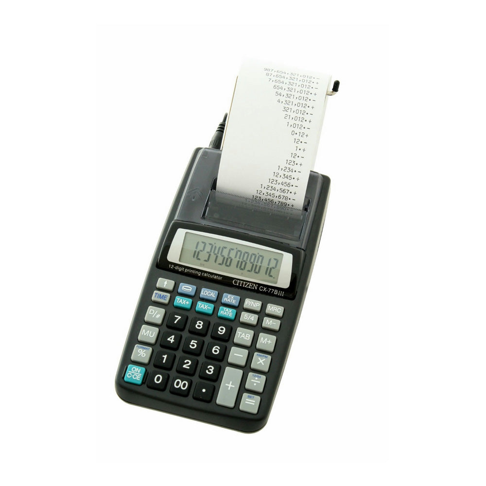 Calculadora Secretária Citizen CX77BIII 112 Dígitos com Fita